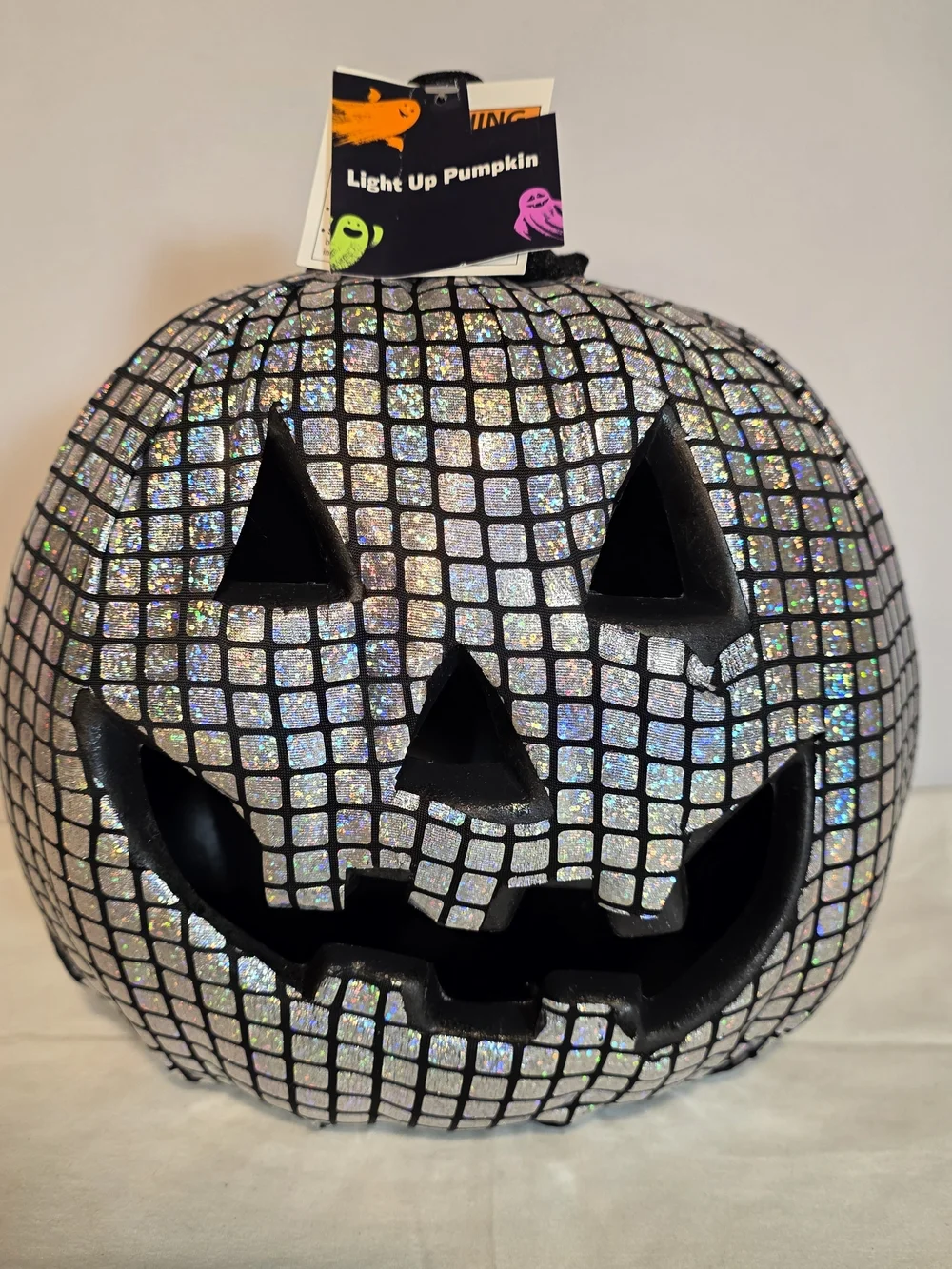 NWT Halloween Decoration Disco Ball LED Jack-o'-Lantern 11